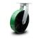Service Caster 10'' Heavy Duty Green Poly on Cast Iron Wheel Swivel Caster with Swivel Lock CRAN-SCC-KP92S1030-PUR-GB-BSL - alternate 1